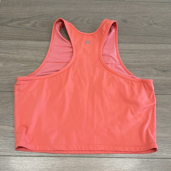 SENITA ATHLETICS Peach Pink Coral High Neck Built In Sports Bra Tank Top Size XL - Picture 2 of 10